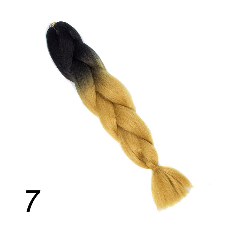 Ombre Jumbo Braiding Hair | Kanekalon Synthetic | 95+ Colours | 24 Inches