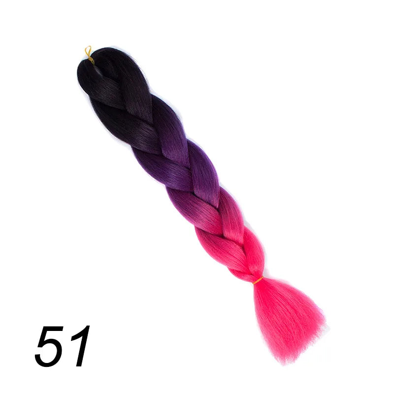 Ombre Jumbo Braiding Hair | Kanekalon Synthetic | 95+ Colours | 24 Inches