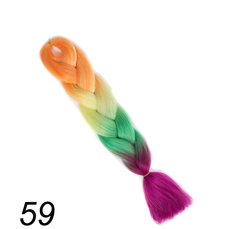 Ombre Jumbo Braiding Hair | Kanekalon Synthetic | 95+ Colours | 24 Inches