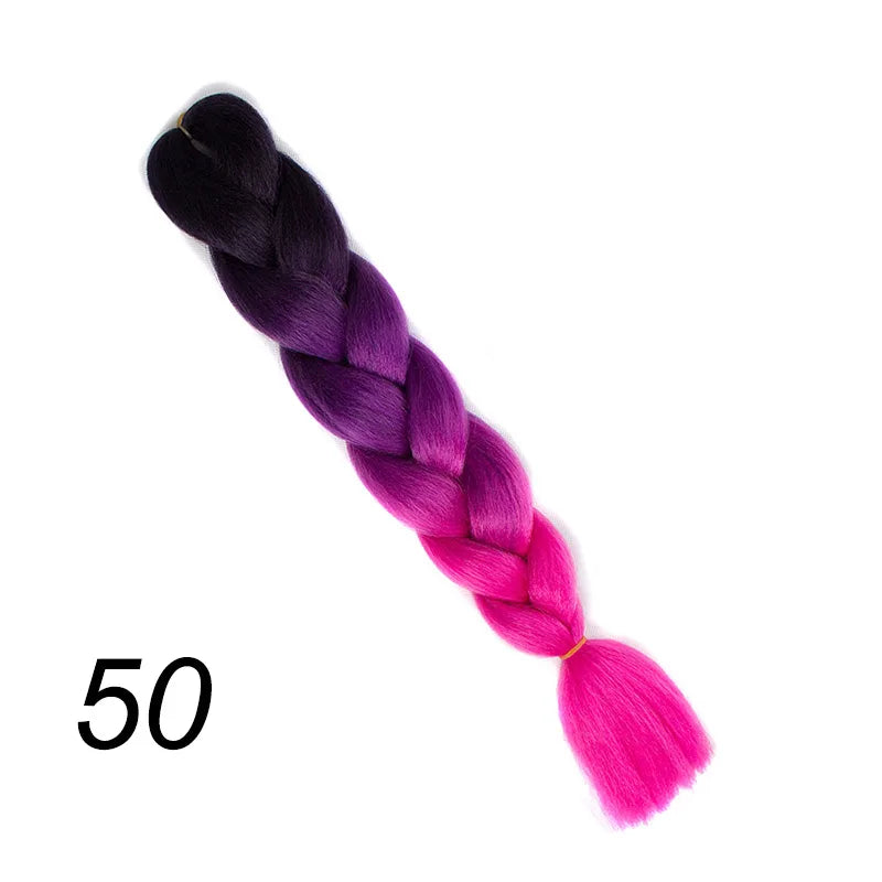 Ombre Jumbo Braiding Hair | Kanekalon Synthetic | 95+ Colours | 24 Inches
