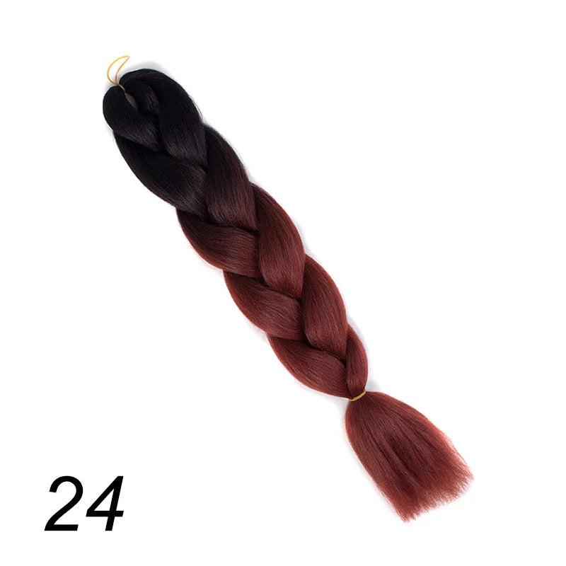 Ombre Jumbo Braiding Hair | Kanekalon Synthetic | 95+ Colours | 24 Inches