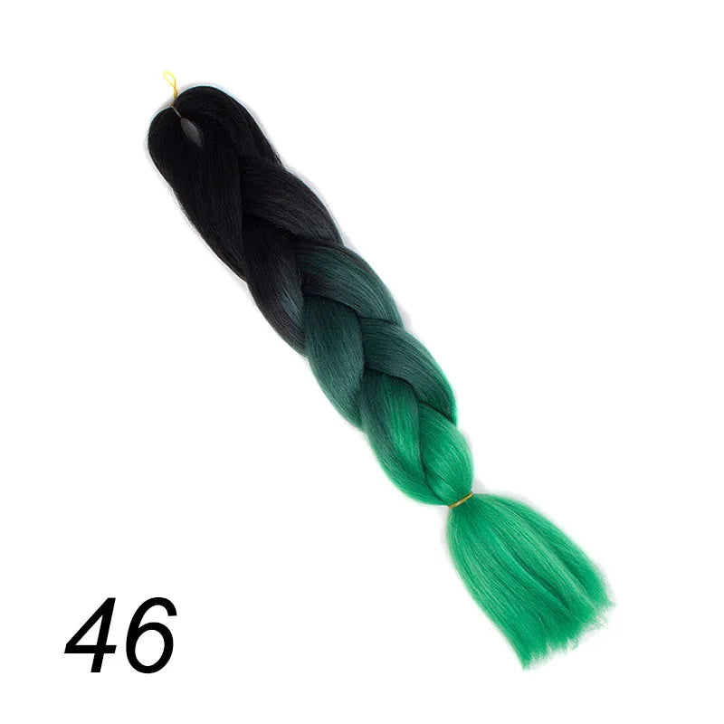 Ombre Jumbo Braiding Hair | Kanekalon Synthetic | 95+ Colours | 24 Inches