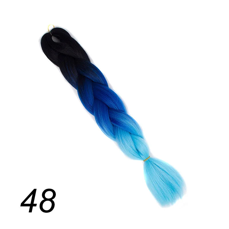 Ombre Jumbo Braiding Hair | Kanekalon Synthetic | 95+ Colours | 24 Inches