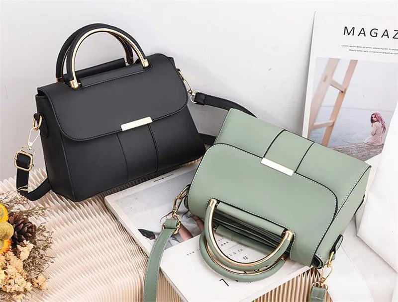 New Fashion Women's Crossbody Shoulder Bag | PU Leather Female Flap Messenger Bag (Small Handbag & New Purse Clutch) Luxegan