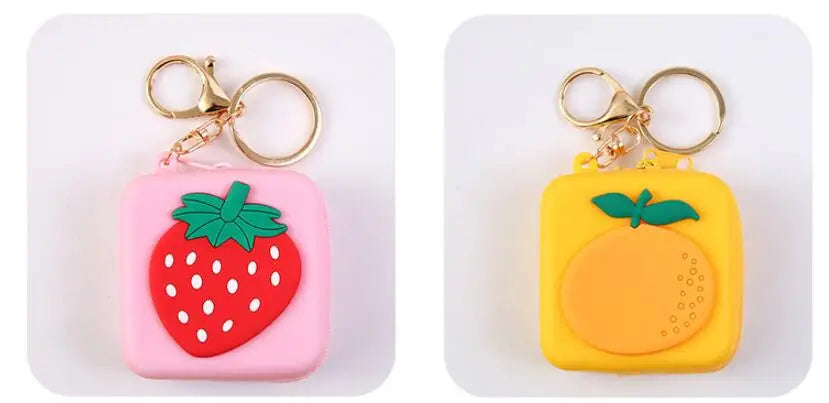 Cute Women Coin Wallet Pendant Keychain | Silicone Round Coins Bag Small Girls Key Bag | Mini Purse Kid Gift Luxegan