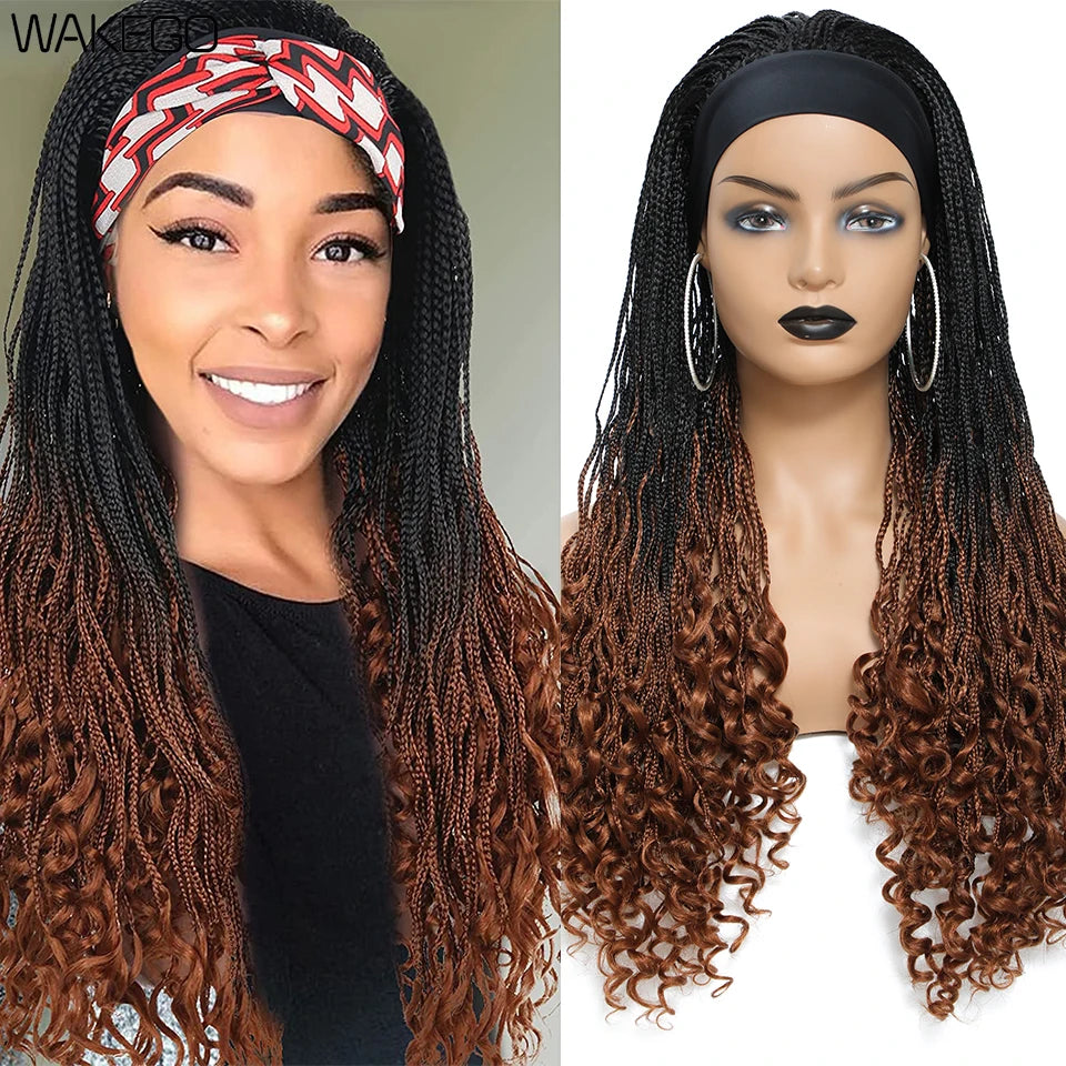 24 Inch Box Braid Headband Wig | Crochet | 4 Colours