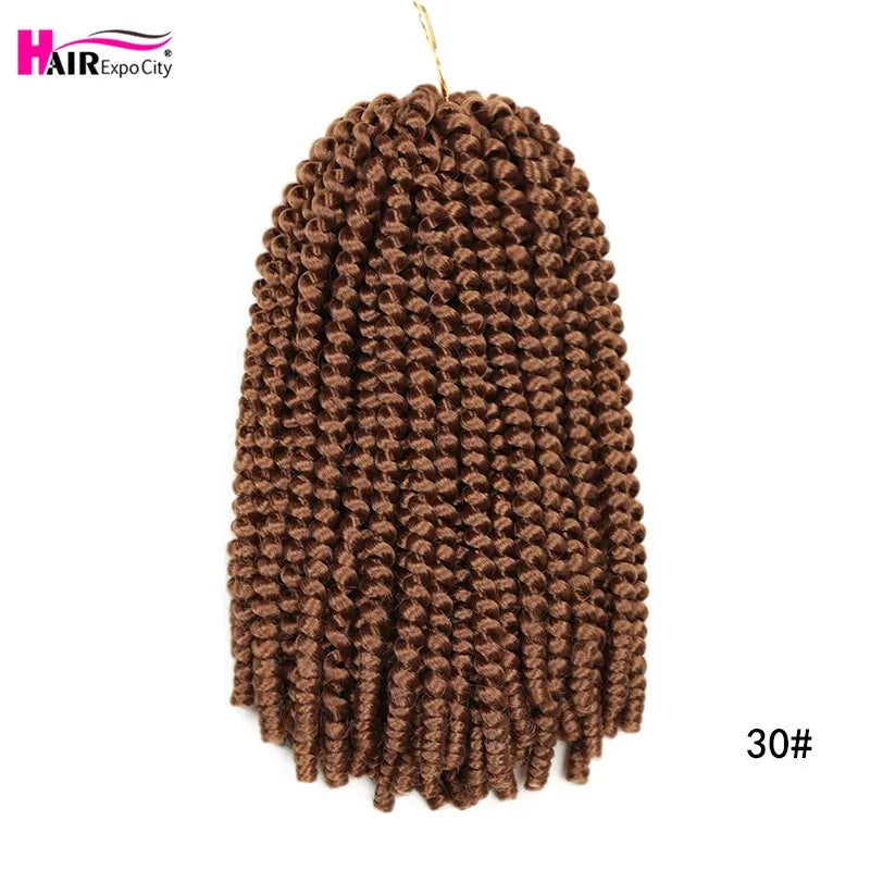 Spring Twist Crochet Hair 12 Inch – Afro Fluffy Synthetic Twist Braids | Ombre & Solid | 25 Colors - view 10
