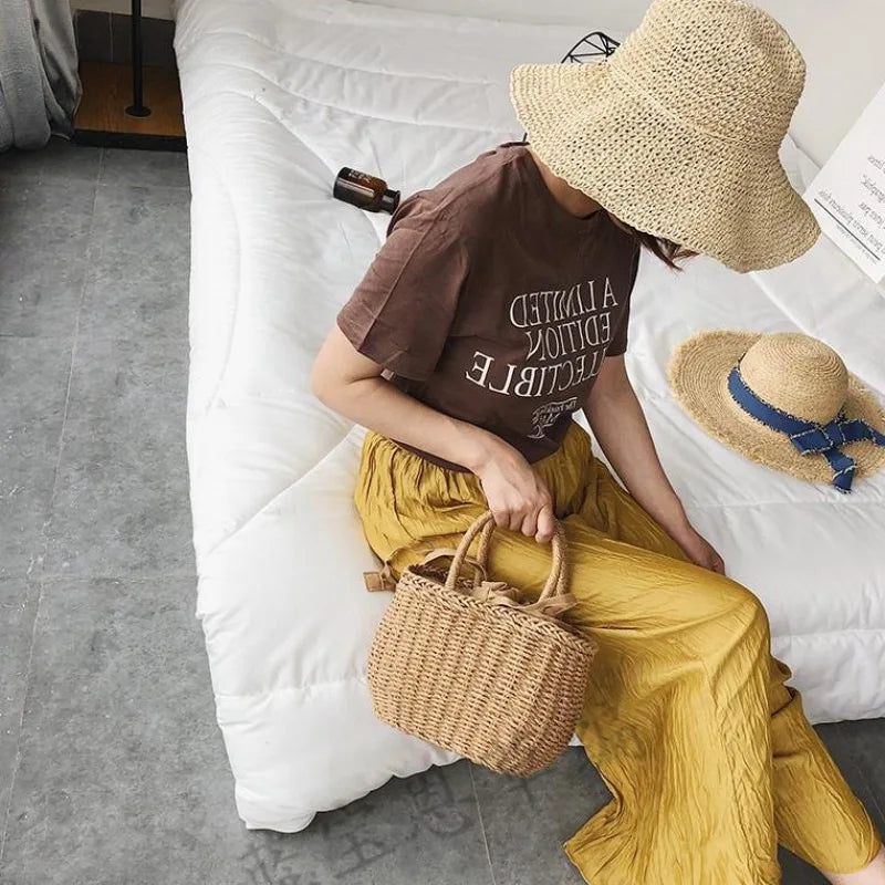 Straw Bags for Women | Summer Rattan Bag & Handmade Woven Beach Tote Luxegan