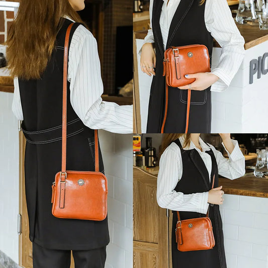 Vintage Style Shoulder Bag | Simple Square Crossbody & Messenger Bag Luxegan