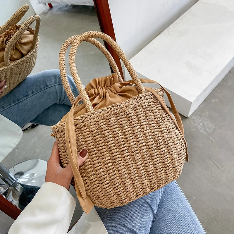 Straw Bags for Women | Summer Rattan Bag & Handmade Woven Beach Tote Luxegan