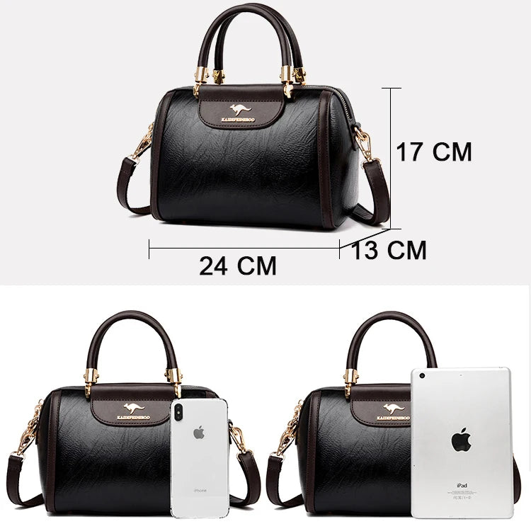 Super High-Quality Leather Top Handle Purse | Shell Bag & Fashionable Handbag Luxegan