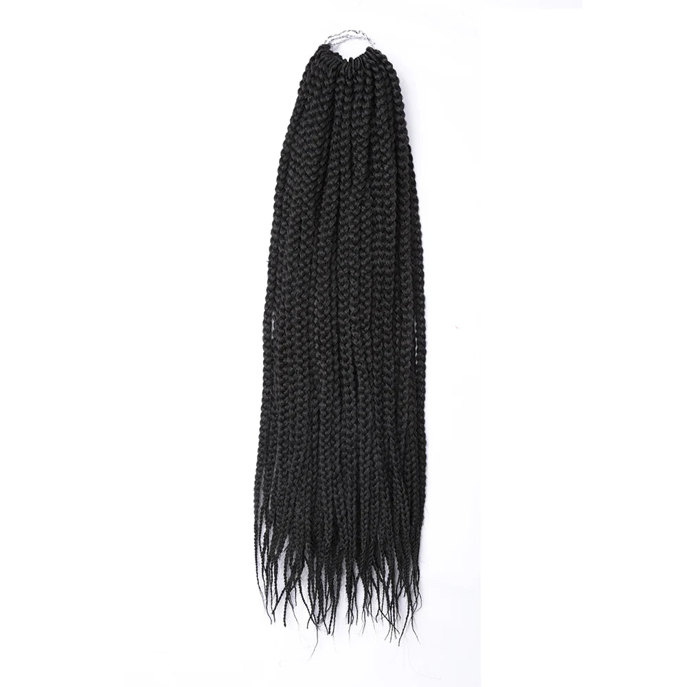Box Braids Crochet Hair 16 & 20in – Ombre Synthetic Braiding Hair | 7 Colors | 1–9 Pcs Luxegan