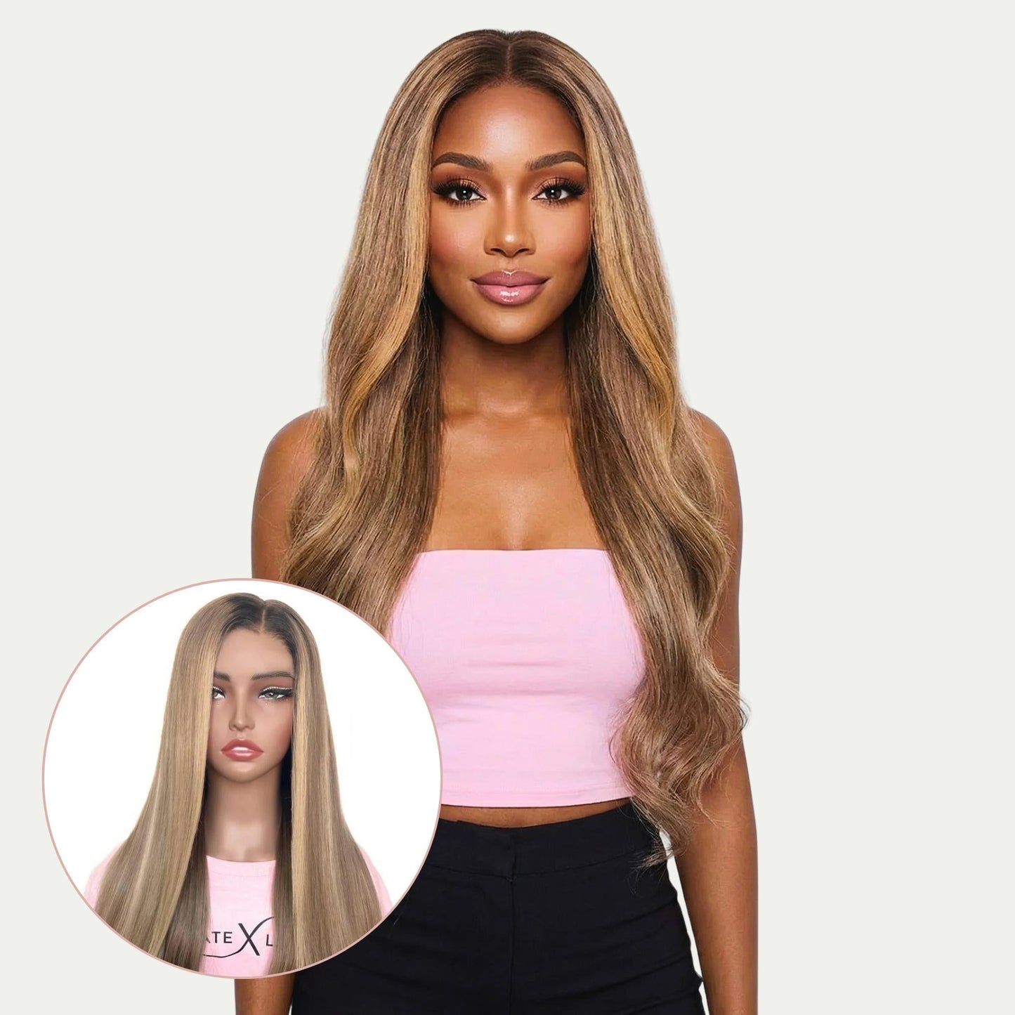 Hazel Glueless 5x5 HD Lace Professionally Colored 100% Human Hair Closure Wig Luxegan