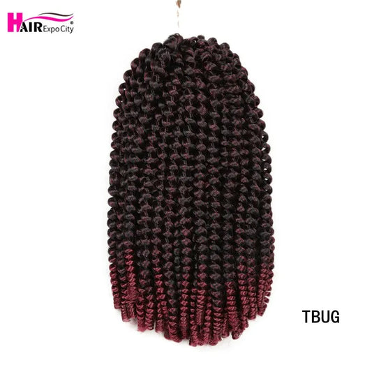 Spring Twist Crochet Hair 12 Inch – Afro Fluffy Synthetic Twist Braids | Ombre & Solid | 25 Colors - view 2