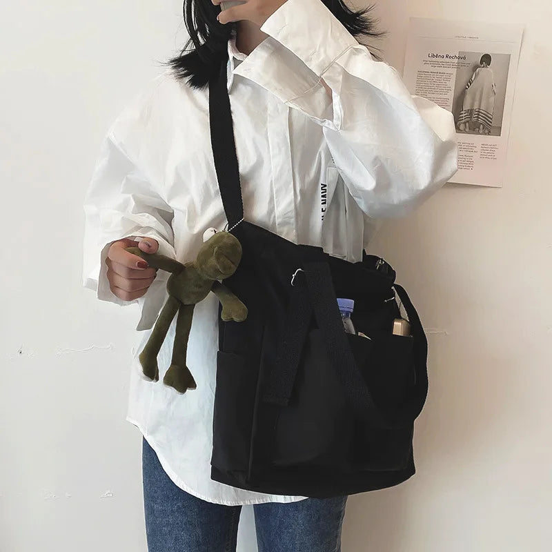 Waterproof Nylon Shopper Tote | Soft Large Capacity Crossbody Bag Luxegan
