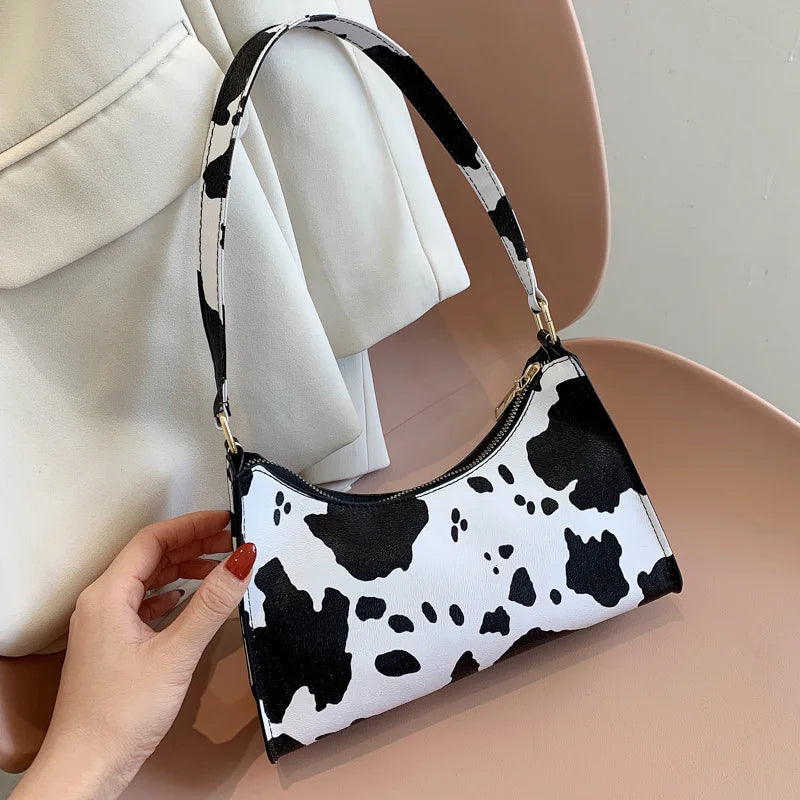 Summer New Shoulder Bags for Women High Quality Zebra Underarm Handbags | PU Leather Leopard Armpit Purse Bag