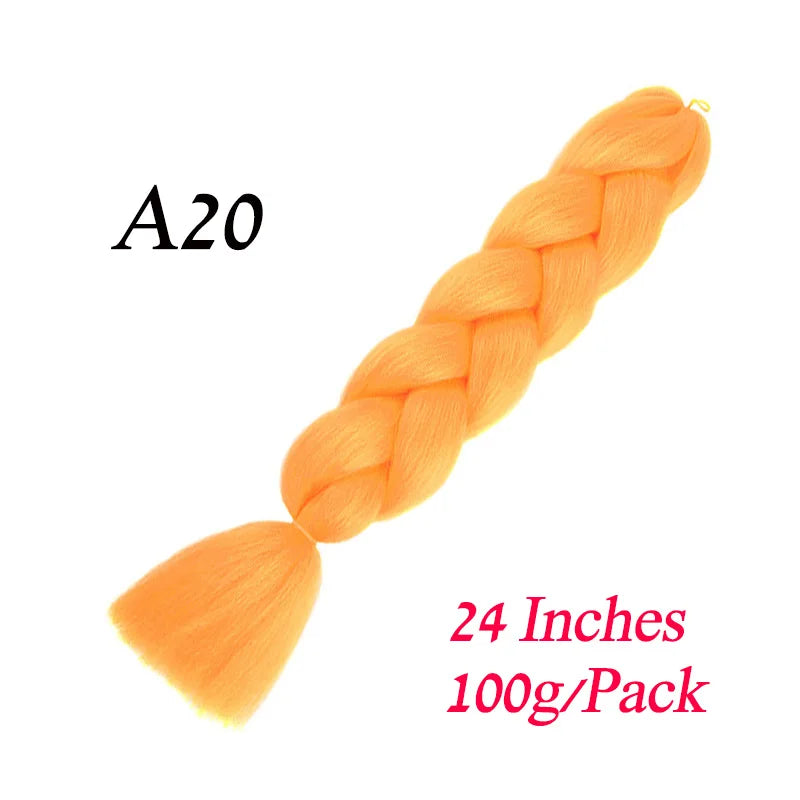 Lihui 24 Inch Pre-Stretched Synthetic Braiding Hair – Kanekalon Jumbo Braid | 100g | 100+ Ombre Colors