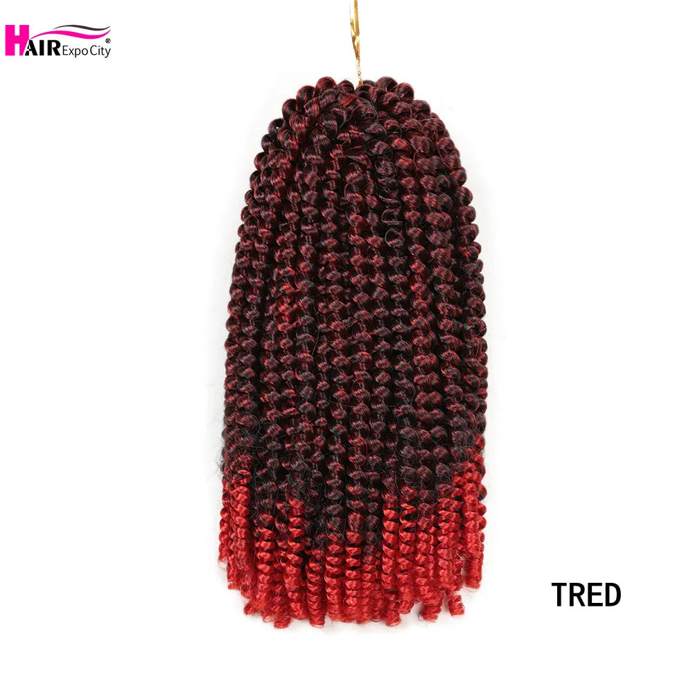Spring Twist Crochet Hair 12 Inch – Afro Fluffy Synthetic Twist Braids | Ombre & Solid | 25 Colors - view 20