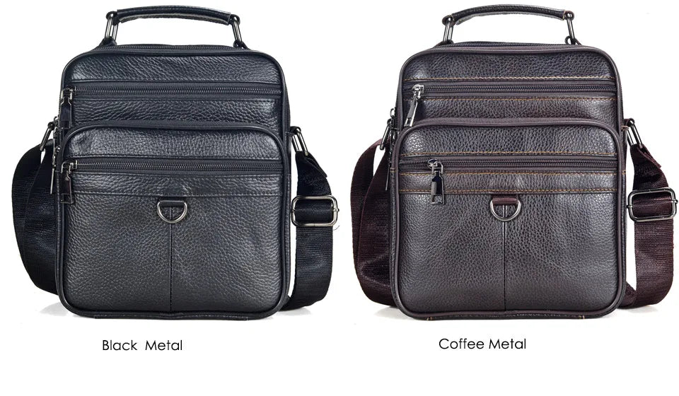 Hot Fashion Men's Genuine Leather Messenger Bag | Luxury Brand Soft Crossbody for Mini Pad & Shoulder Use Luxegan