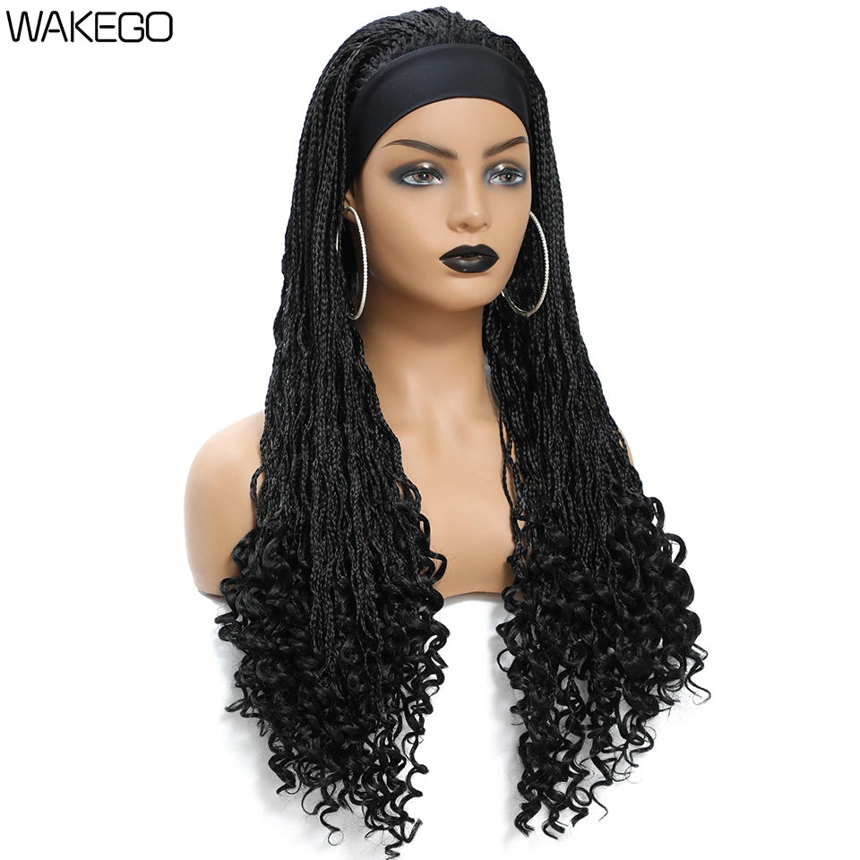 24 Inch Box Braid Headband Wig | Crochet | 4 Colours