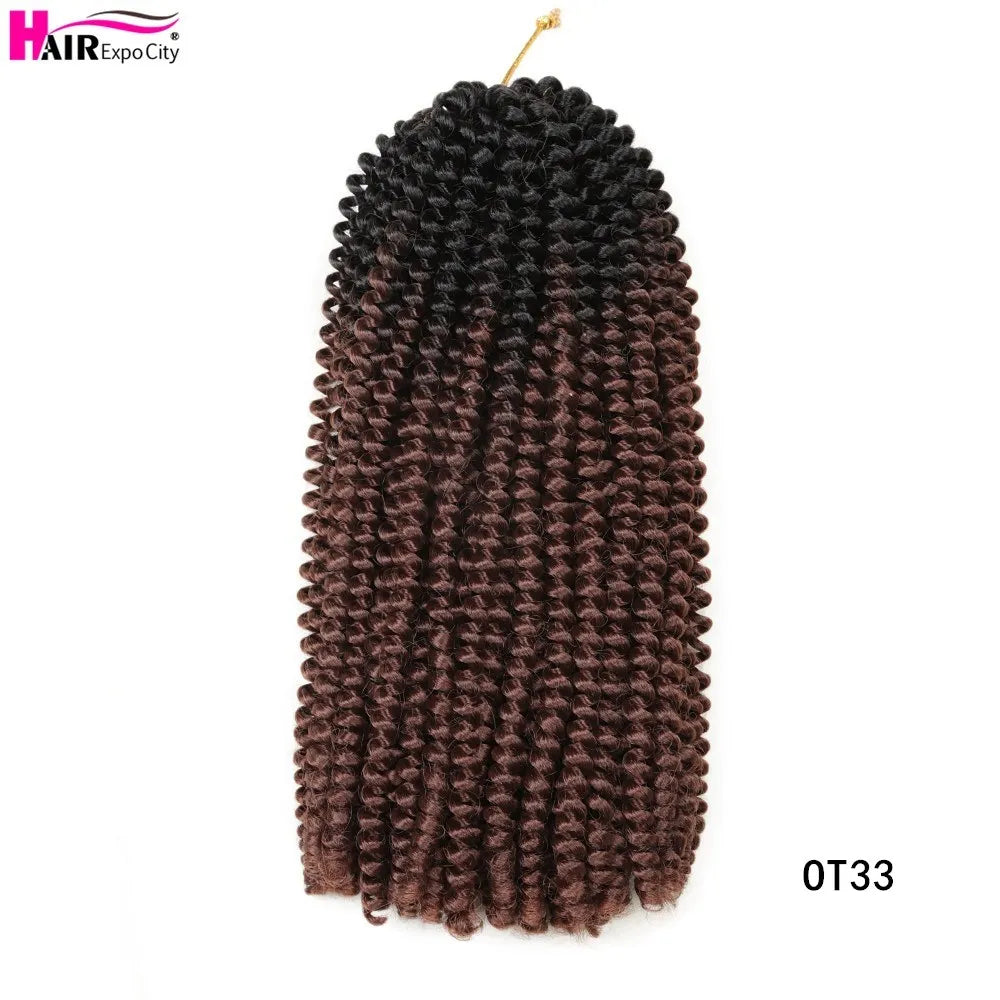 Spring Twist Crochet Hair 12 Inch – Afro Fluffy Synthetic Twist Braids | Ombre & Solid | 25 Colors - view 24