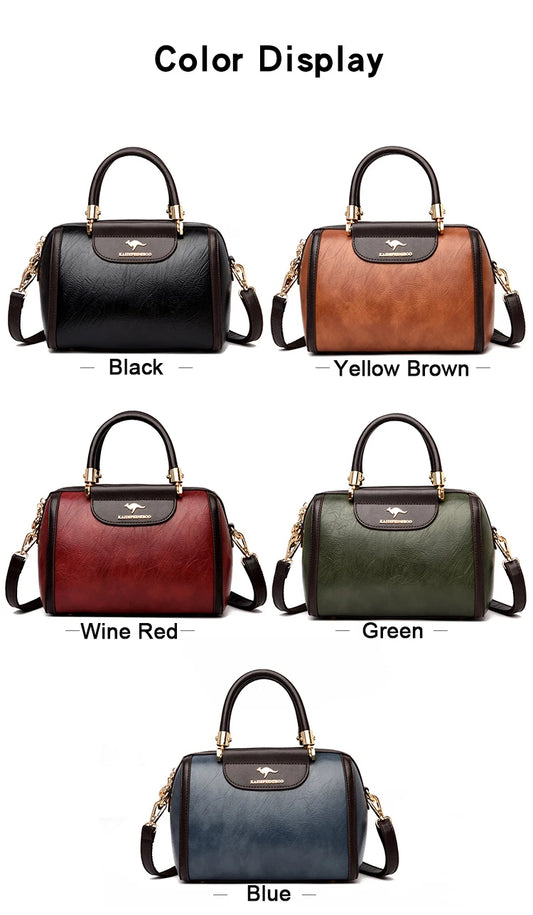 Super High-Quality Leather Top Handle Purse | Shell Bag & Fashionable Handbag Luxegan