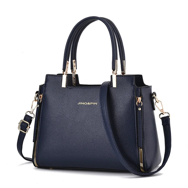 New Crocodile Pattern Large Capacity Shoulder Bag | Versatile Fashion Retro Tote | Simple Elegant Temperament Handbag | High-Quality PU Leather Crossbody Messenger Bag Luxegan