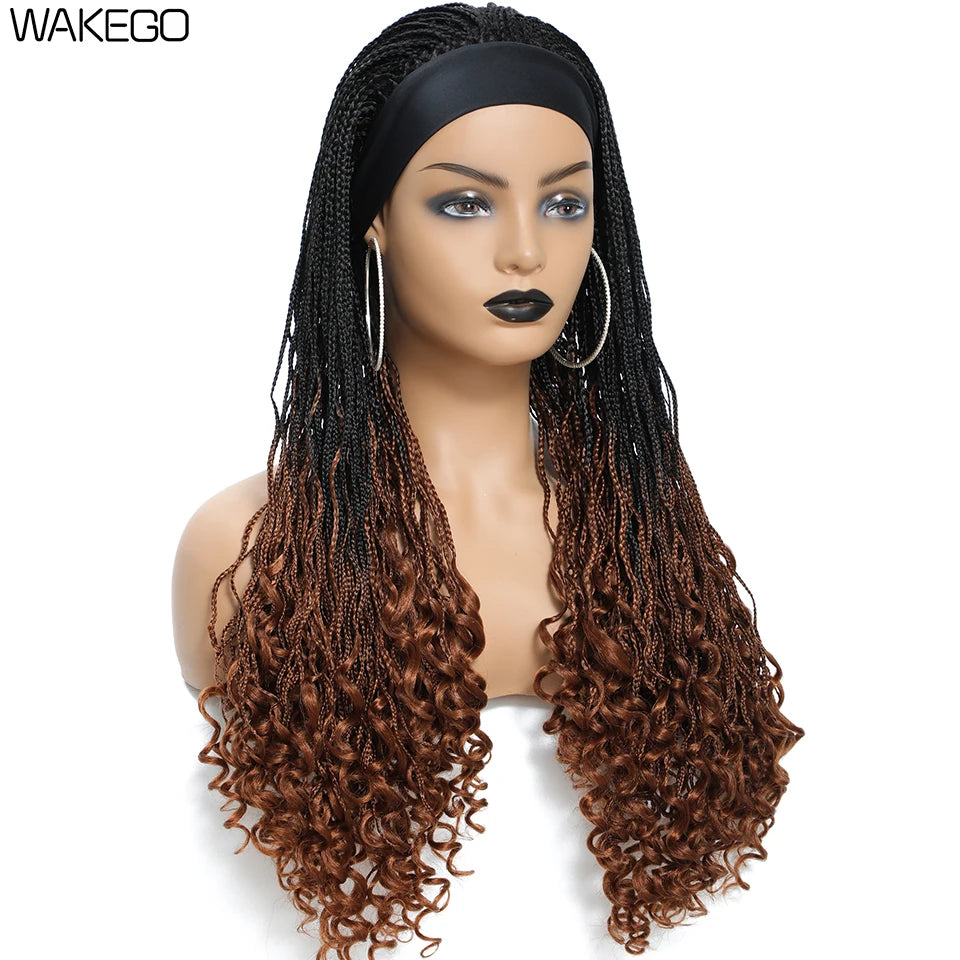 24 Inch Box Braid Headband Wig | Crochet | 4 Colours