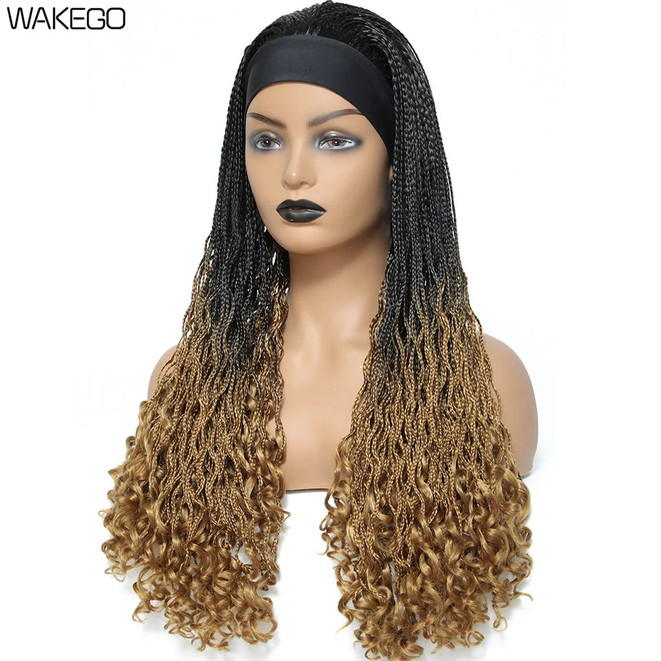 24 Inch Box Braid Headband Wig | Crochet | 4 Colours