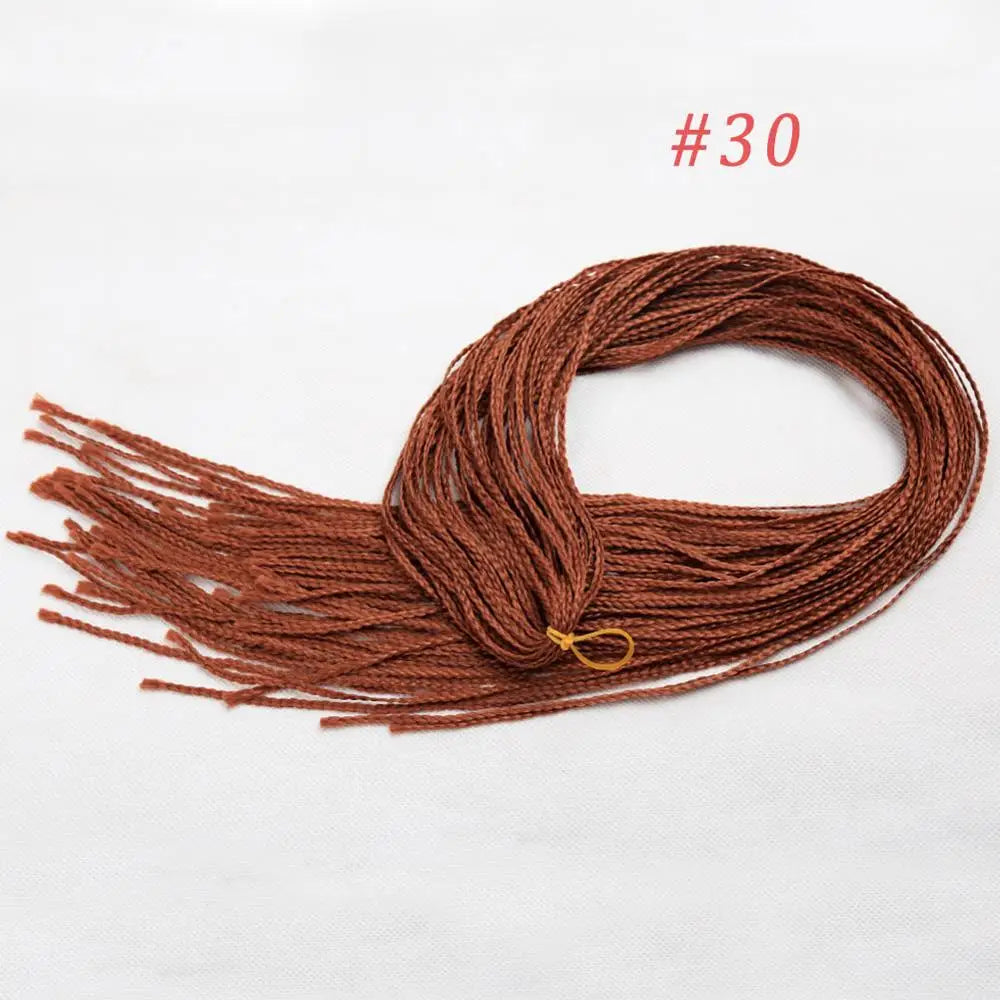 Zizi Box Braids Synthetic Crochet Hair 28in | Thin Box Braids | 22 Colors Luxegan
