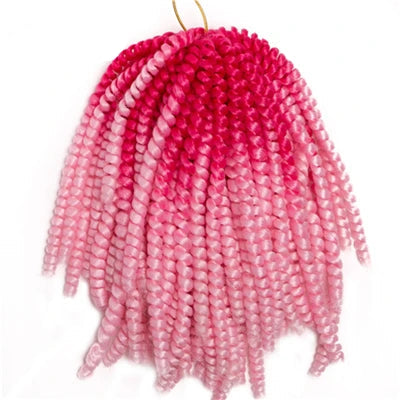 Spring Twist Crochet Braiding Hair 8 Inch – Ombre Synthetic Braid Extensions 30 Strands/Pack (26 - view 6