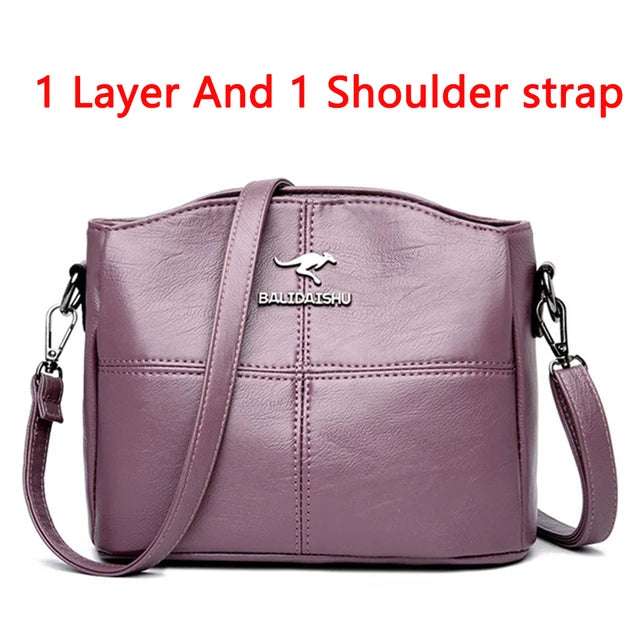 Embroidered Microfiber Leather Tote | Sequined Flap Crossbody Bag Luxegan