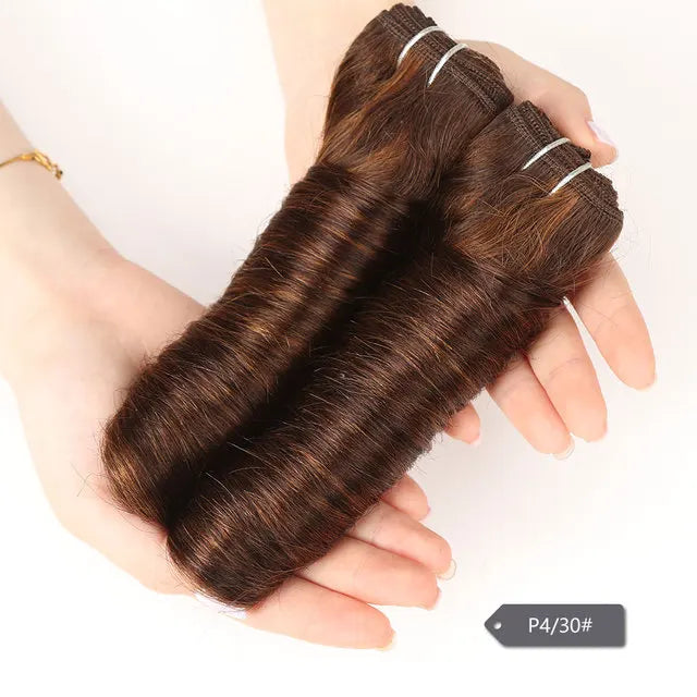 Hollywood Wave Brazilian Remy Hair Bundles | Double Drawn | 10–16 Inches Luxegan