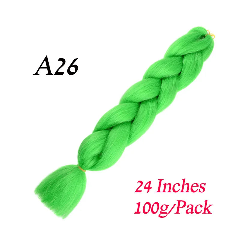 Lihui 24 Inch Pre-Stretched Synthetic Braiding Hair – Kanekalon Jumbo Braid | 100g | 100+ Ombre Colors