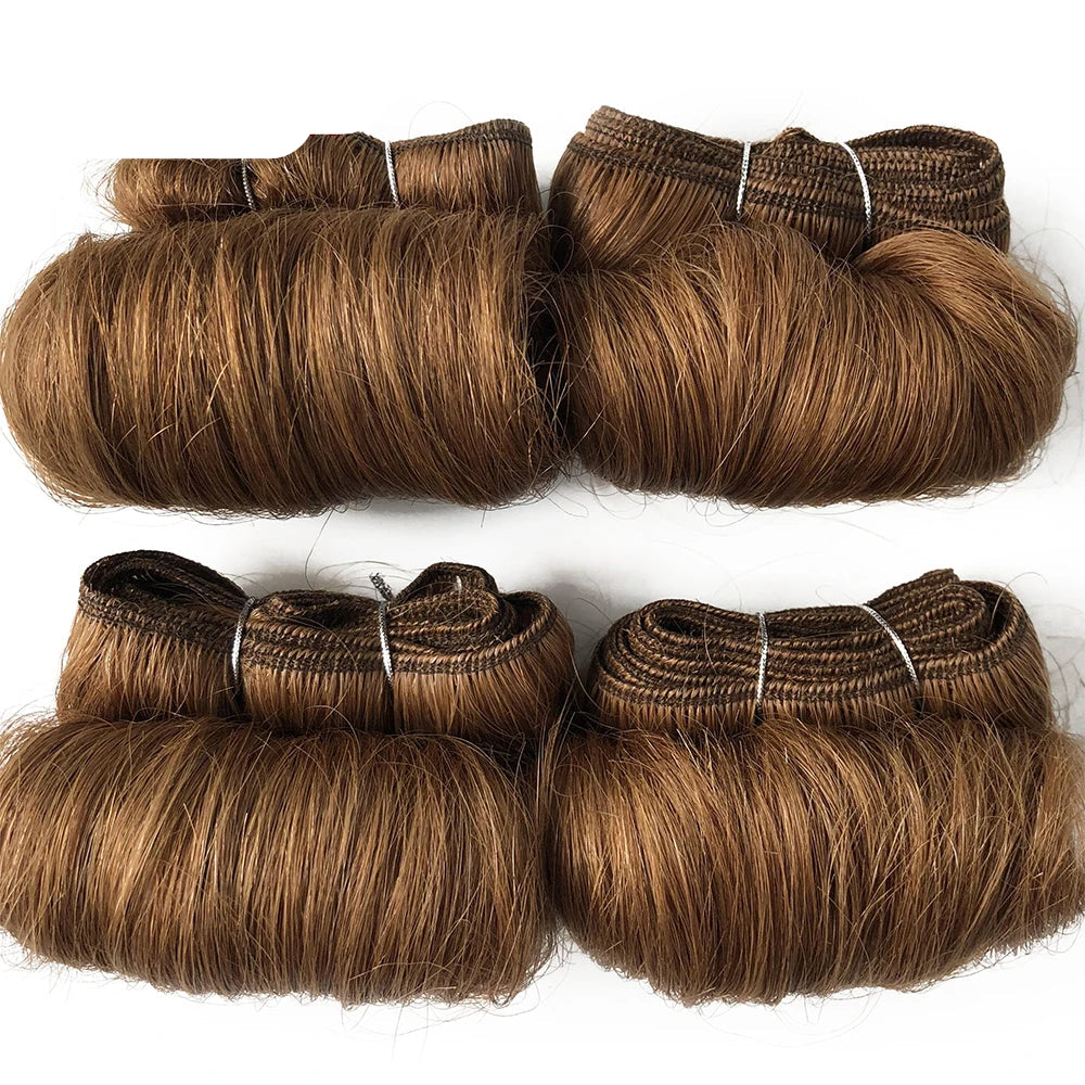 Loose Wave Human Hair Bundles 4 Pcs/Lot – 100% Remy Indian Hair Weave (5+5+6+7 Inch) 6 Colors - view 5