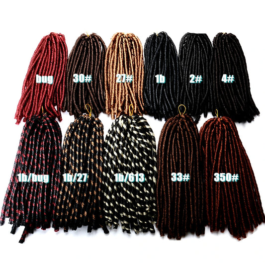 Soft Faux Locs Crochet Braids 14 Inch – Synthetic Braiding Hair for Afro Hairstyles (15 - view 2