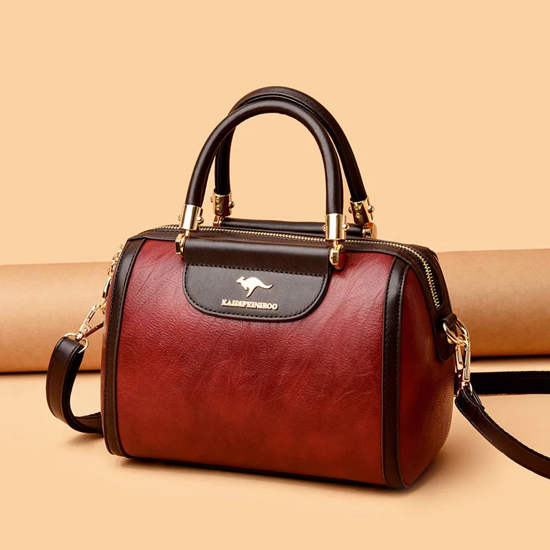 Super High-Quality Leather Top Handle Purse | Shell Bag & Fashionable Handbag Luxegan