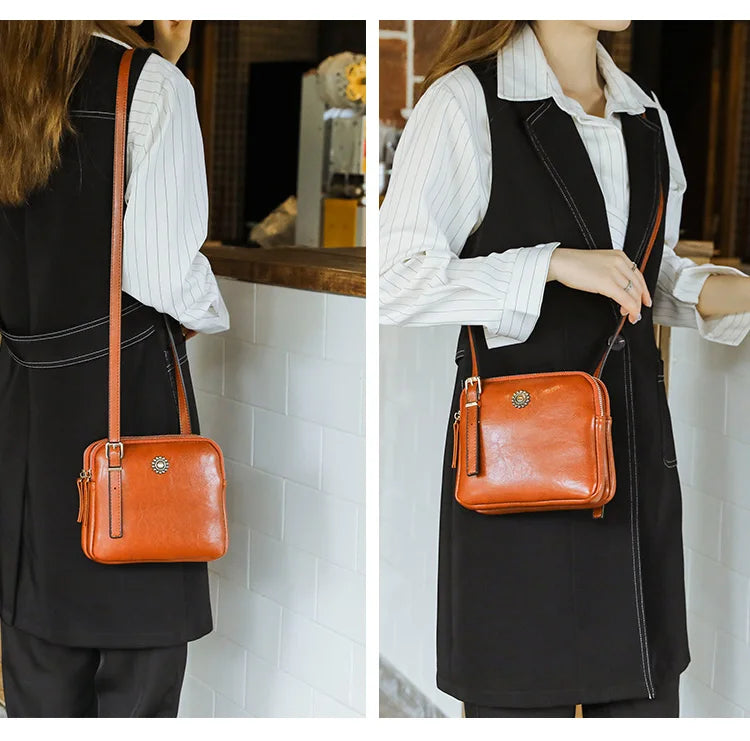 Vintage Style Shoulder Bag | Simple Square Crossbody & Messenger Bag Luxegan