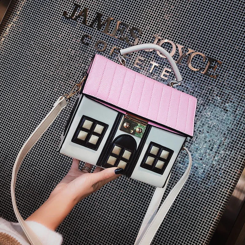 Creative House-Shaped Personality Handbag | Fashion "Little House" Messenger & Crossbody Bag - view 2