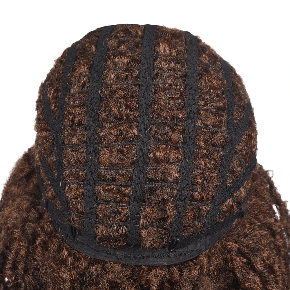 YUNRONG Dreadlock Wig For Black Women 16 inch High Temperature Fiber Dreadlock Ombre Burg Crochet Twist Hair Luxegan