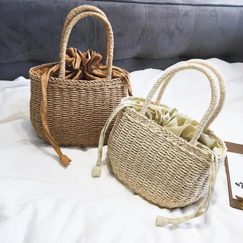 Straw Bags for Women | Summer Rattan Bag & Handmade Woven Beach Tote Luxegan