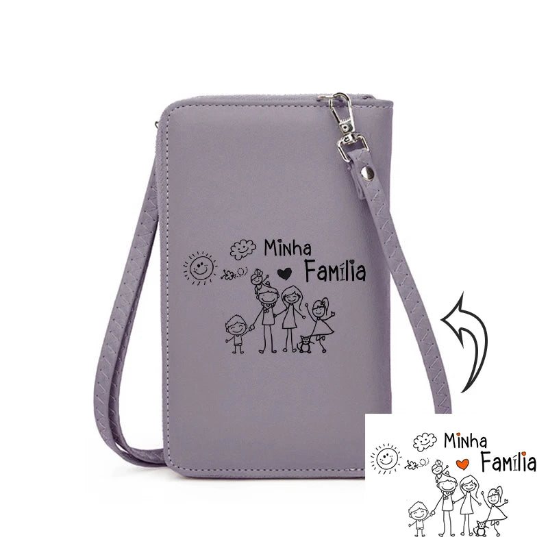 Custom Zipper Shoulder Bag Handbags Womens Bags High Capacity Crossbody Bags for Ladies Long Purse Clutch Phone Wallet