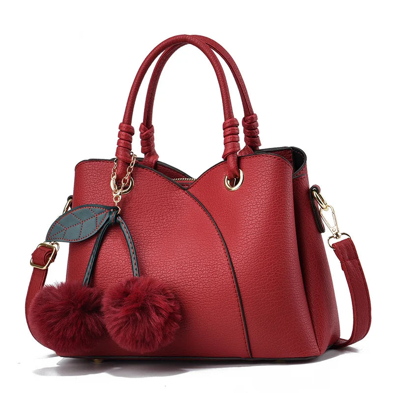 New Retro Large Capacity Women’s Shoulder Bag | Simple & Elegant "Mom Style" Tote | Versatile PU Leather Diagonal Crossbody | Fashionable Leisure Handbag for Women (Model BTL-17909) Luxegan