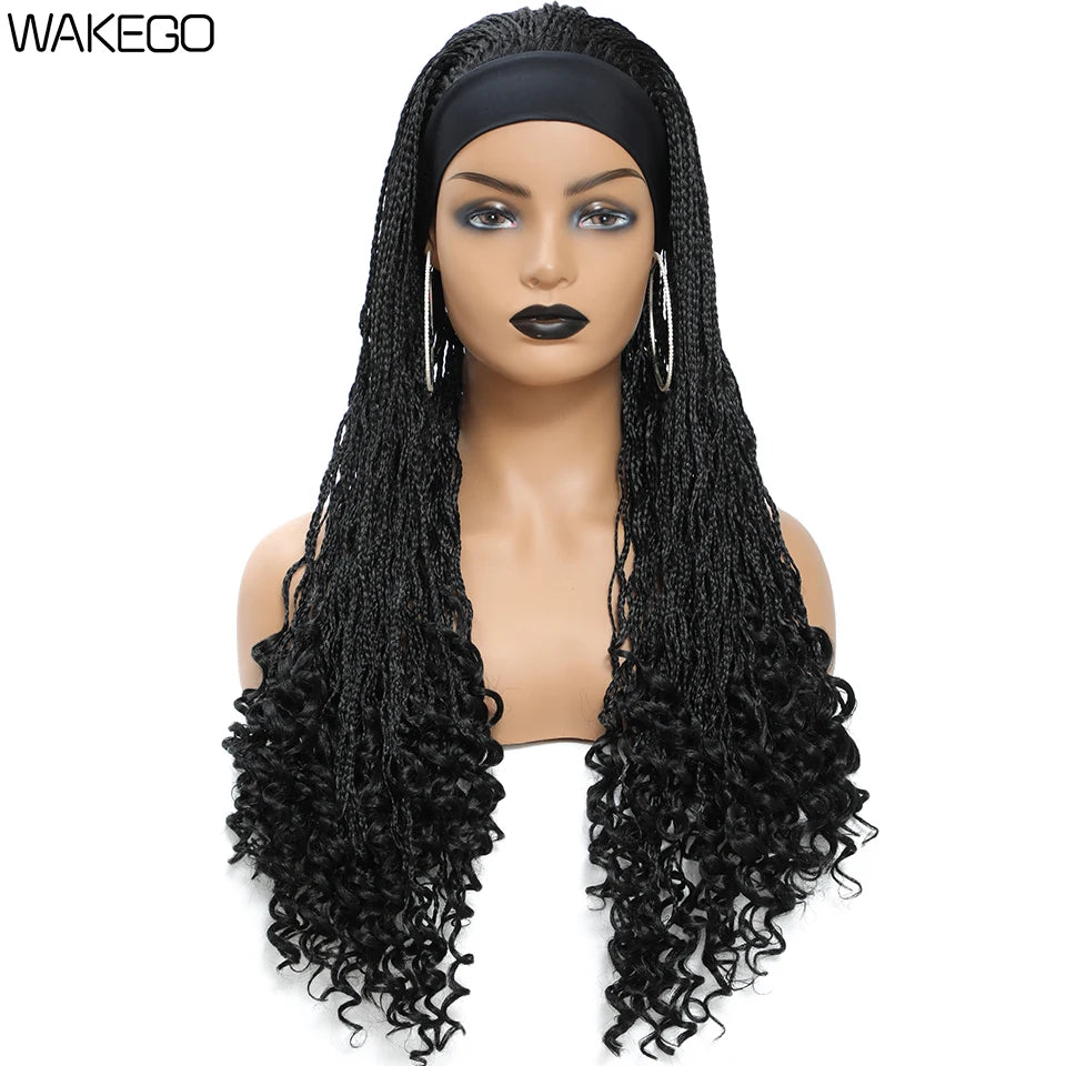 24 Inch Box Braid Headband Wig | Crochet | 4 Colours