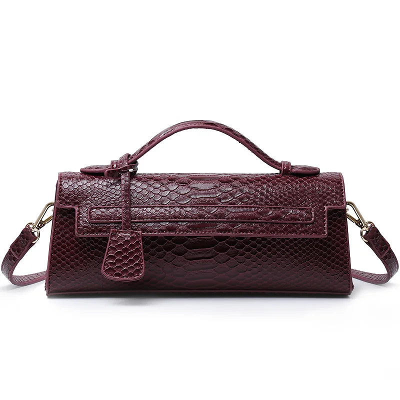 Classic Elegant Ostrich Women's Clutch Bag | Python Handbag, Tote & Messenger Bag Luxegan
