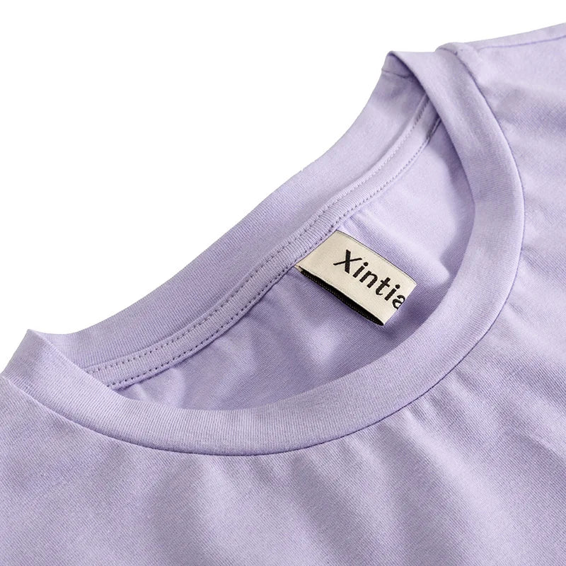 Original Casual 94% Cotton Summer Women's Dresses Solid Short Sleeve Spilt Long Midi Dress Fashion Sundress Female Clothing