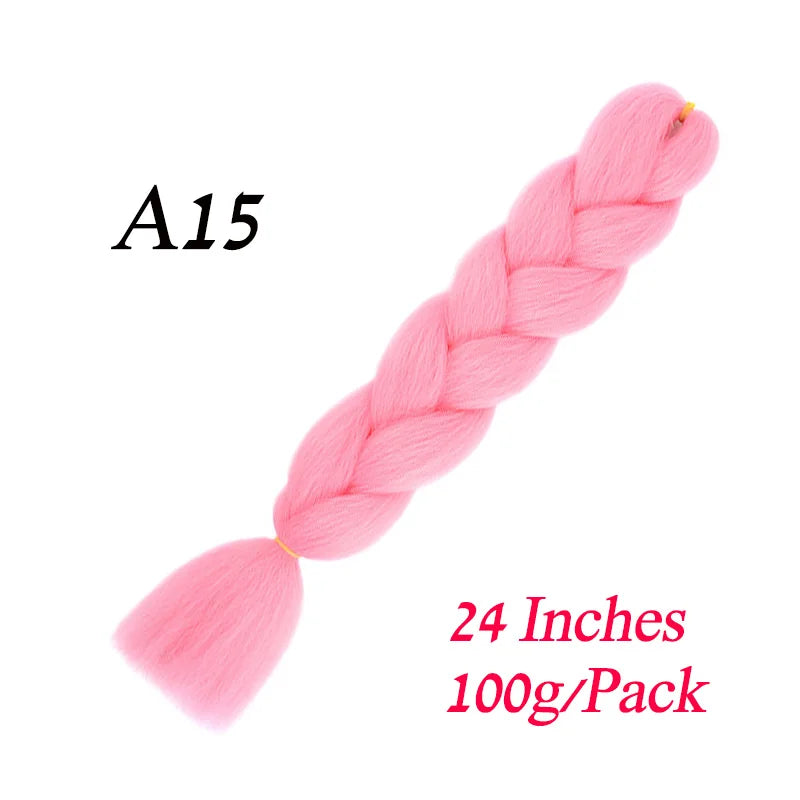 Lihui 24 Inch Pre-Stretched Synthetic Braiding Hair – Kanekalon Jumbo Braid | 100g | 100+ Ombre Colors