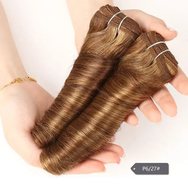 Hollywood Wave Brazilian Remy Hair Bundles | Double Drawn | 10–16 Inches Luxegan