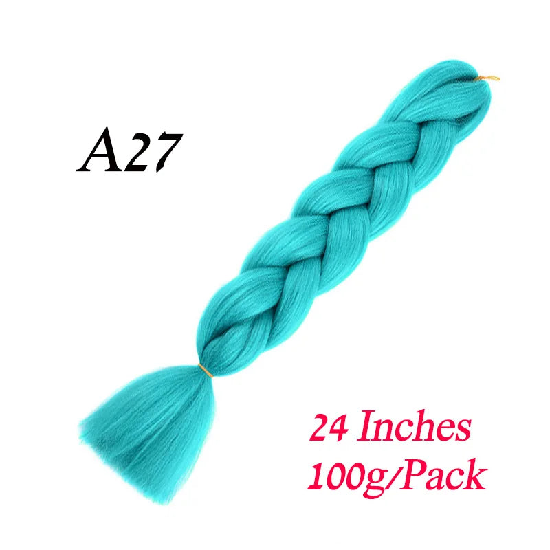 Lihui 24 Inch Pre-Stretched Synthetic Braiding Hair – Kanekalon Jumbo Braid | 100g | 100+ Ombre Colors