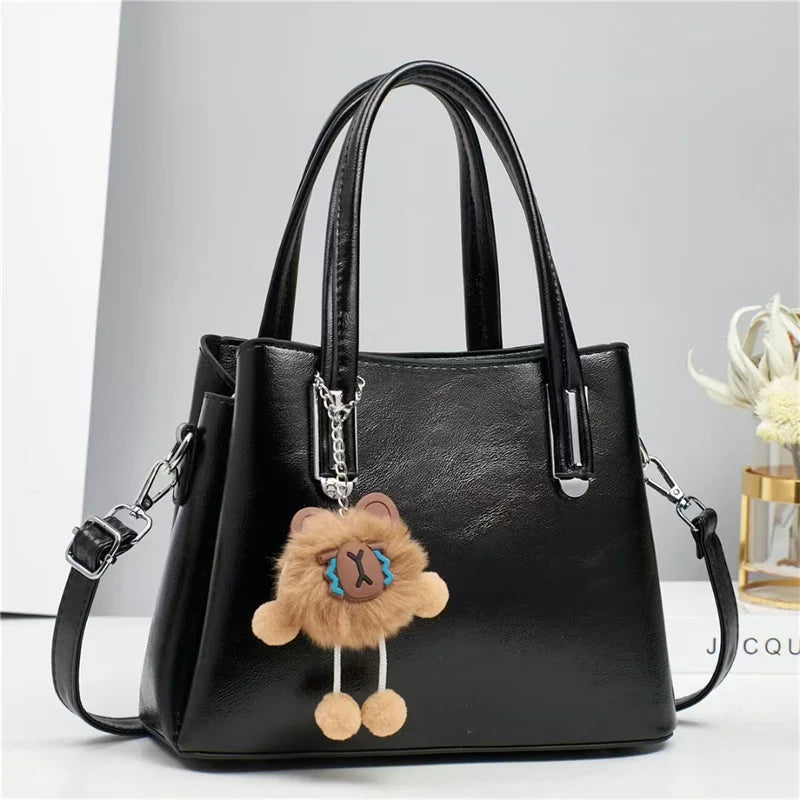 Women’s Luxury Hobo Tote Handbag | Fashion Designer Mini Bowling Purse | Large Capacity Bucket Bag with Silk Lining | Sleek PU Leather Business & Shopping Handbag (Model BTL-22151-CWW) Luxegan